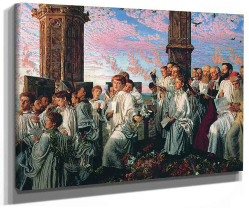 May Morning On Magdalen Tower By William Holman Hunt