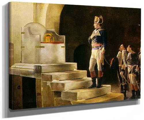 Napoleon At Charlemagnes Throne By Henri Paul Motte