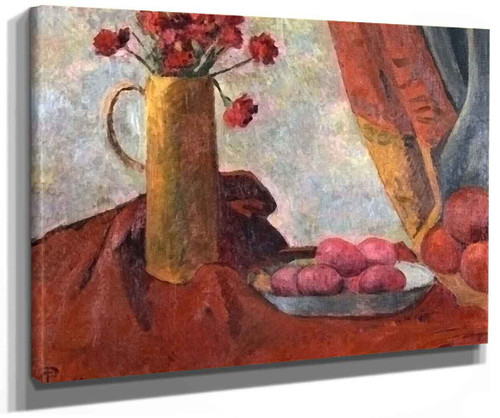 Nature Morte Aux Oeillets Et A Lassiette De Prunes By Paul Serusier