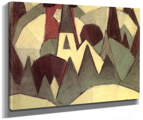 Nature Symbolized No. 3 Steeple And Trees By Arthur Garfield Dove