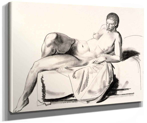 Nude Study Classic On A Couch By George Wesley Bellows