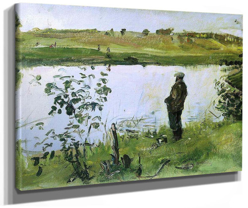 Painter Konstantin Korovin On The Riverbank By Valentin Serov