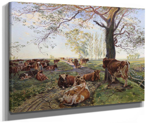 Pasture In Dyrehavegård By Theodor Philipsen