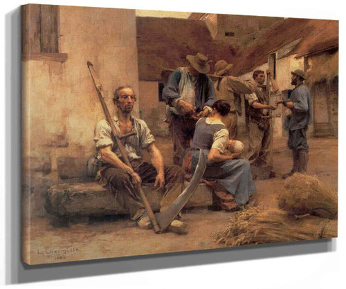 Paying The Harvesters (Also Known As La Paye Des Moissonneurs) By Leon Augustin Lhermitte