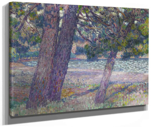 Pines At Cavaliere (3 Tree Trunks) By Theo Van Rysselberghe