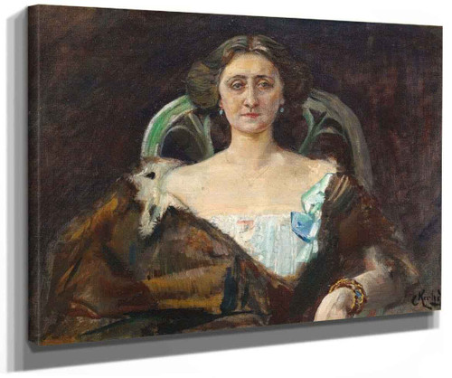Portrait Of Fru Baaronesse Rytzell By Christian Krohg