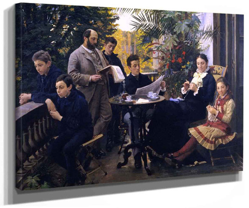 Portrait Of The Hirschsprung Family By Peder Severin Kroyer