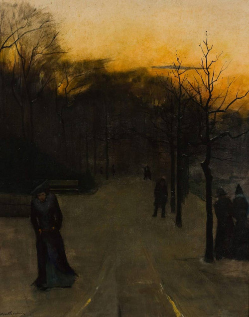 Evening Walk In The Snow By Floris Arntzenius