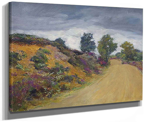 Road To Hindhead With Wild Flowers By Hubert Von Herkomer