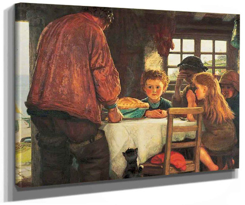 Saying Grace The Skipper And His Crew By Arthur Hughes