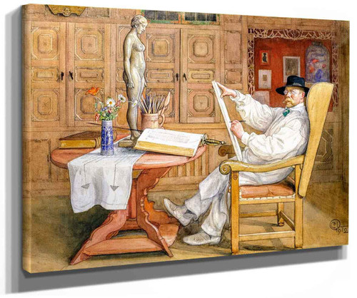 Self Portrait (Also Known As Self Portrait In The Studio) By Carl Larssonv