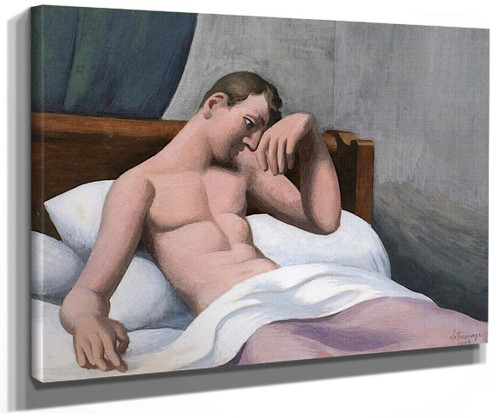 Sick Man In His Bed By Roger De La Fresnaye