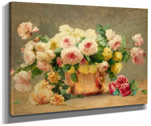 Still Life Of Roses By Emile Vernon