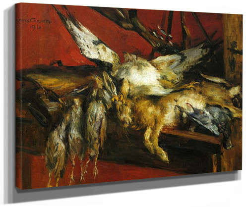 Still Life With Hare And Partridges By Lovis Corinth