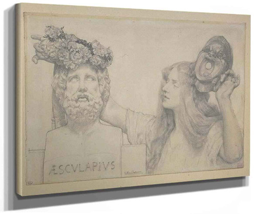 Thalias Homage To Aesculapius (Also Known As The Crowning Of Aesculapius) By Sir Lawrence Alma Tadema