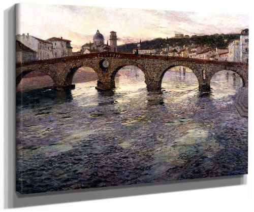 The Adige River In Verona By Fritz Thaulow