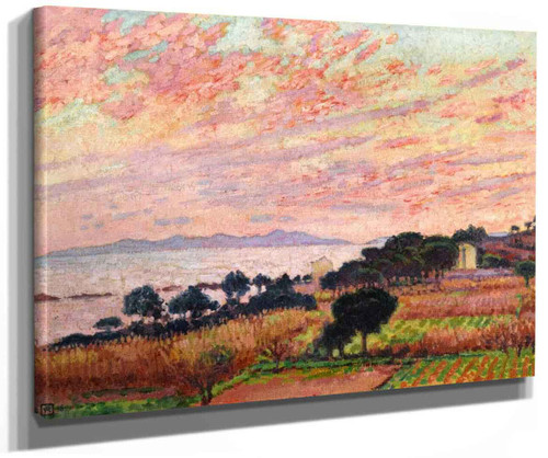 The Bay At Sunset (Saint Clair). By Theo Van Rysselberghe