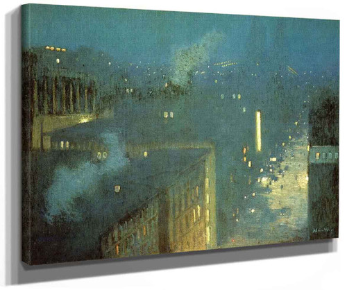 The Bridge Nocturne (Also Known As Nocturne Queensboro Bridge) By Julian Alden Weir