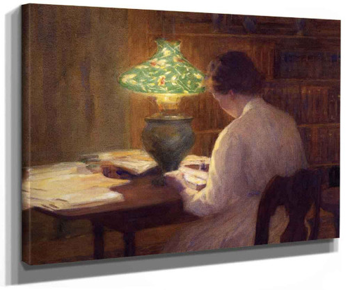 The Evening Lamp By Mina Fonda Ochtman