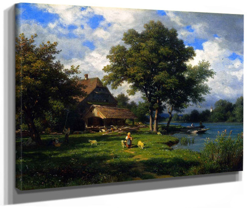 The Mill Of Rathausen By Robert Zünd The Mill Of Rathausen By Robert Zünd