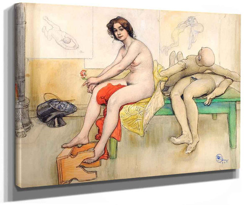 The Model And The Mannequins By Carl Larssonv
