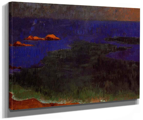 The Seat At Poldu Sunset By Paul Serusier The Seat At Poldu Sunset By Paul Serusier