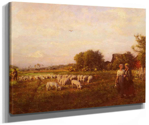 The Shepherd By Jules Adolphe Breton