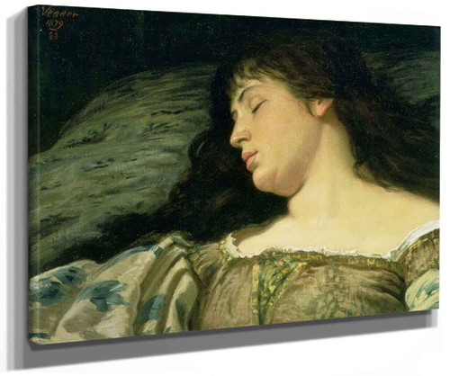 The Sleeping Girl By Elihu Vedder