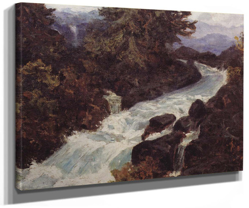 The Waterfall By Vasily Polenov