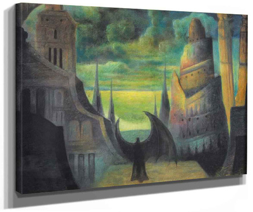 Tower Of Babel With Batman By Mikalojus Ciurlionis