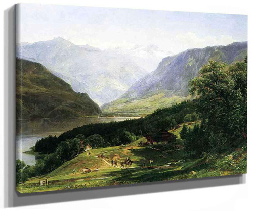 Travelers In The Swiss Alps By Thomas Worthington Whittredge