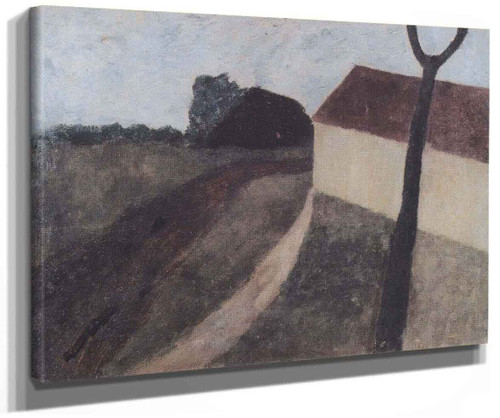 Twilight Landscape With House And Fork By Paula Modersohn Becker