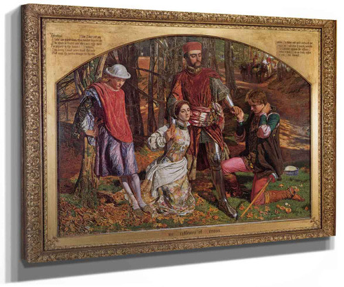 Valentine Rescuing Sylvia From Proteus (With Frame) By William Holman Hunt