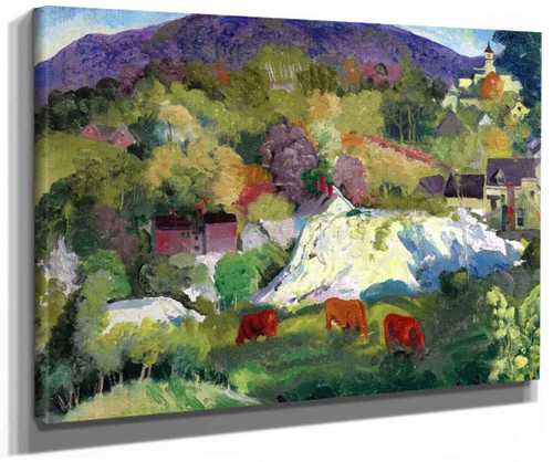 Village On The Hill By George Wesley Bellows