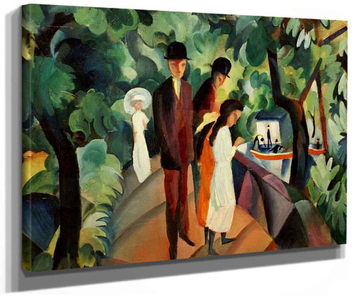 Walk On The Bridge By August Macke