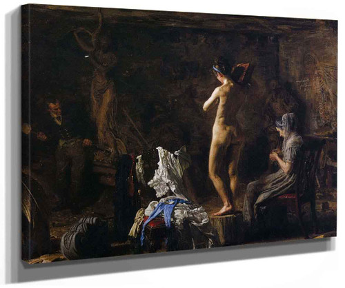 William Rush Carving His Allegorical Figure Of The Schuykill River By Thomas Eakins