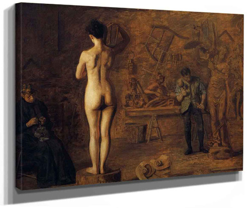 William Rush Carving His Allegorical Figure Of The Schuylkill River By Thomas Eakins