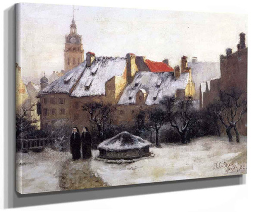 Winter Afternoon Old Munich By Theodore Clement Steele