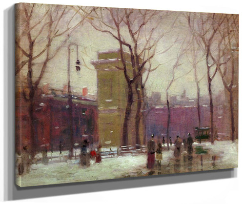 Winter Washington Square By Paul Cornoyer