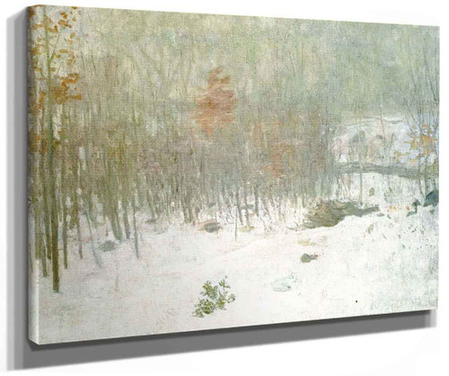 Woods In Snow By Julian Alden Weir