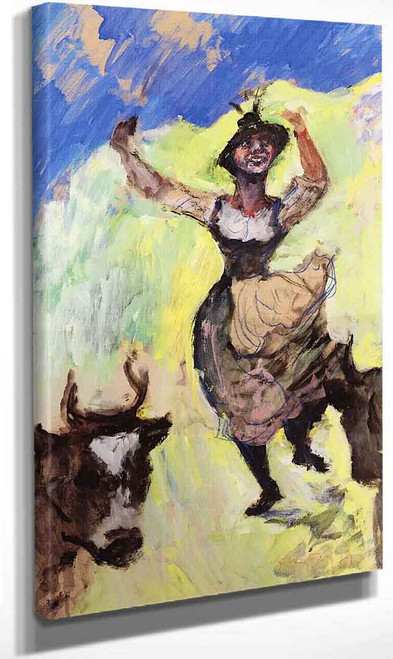 Bavarian Girl Dancing By Lovis Corinth