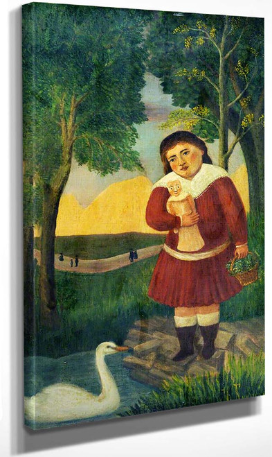 Child With A Doll In A Landscape By Henri Rousseau Child With A Doll In A Landscape By Henri Rousseau