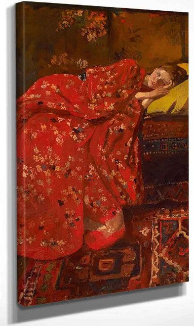 Girl In A Red Kimono (Geesje Kwak) By George Hendrik Breitner