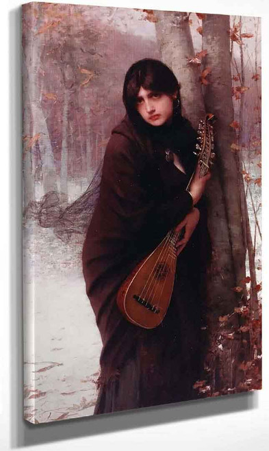 Girl With A Mandolin By Jules Joseph Lefebvre