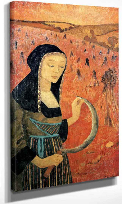 Jeune Bretonne A La Faucille (Also Known As La Moisson Rouge) By Paul Serusier