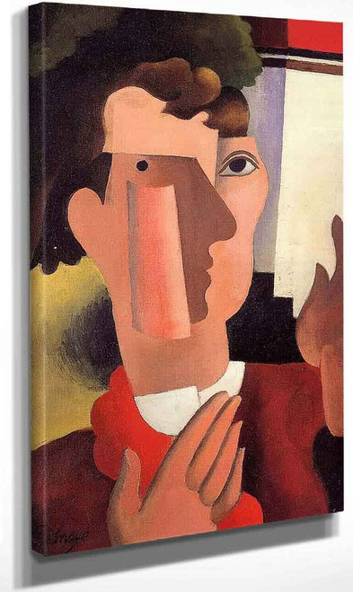 Man With A Red Kerchief By Roger De La Fresnaye