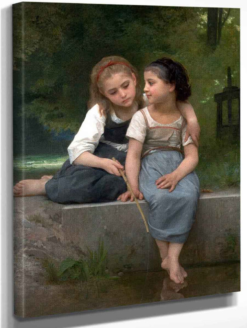 Fishing For Frogs By William Bouguereau