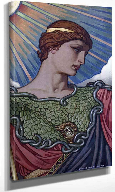Minerva Of Peace; Study For The Mosic Mural (Also Known As Head Of Minerva) By Elihu Vedder