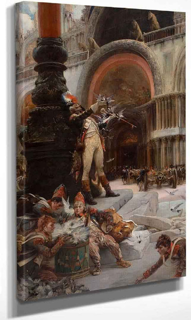 Napoleons Troops In Front Of San Marco Venice By Georges Jules Victor Clairin
