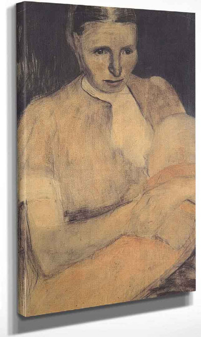 Peasant Woman With Child ~ From An Oil Painting Reproduction Website By Paula Modersohn Becker